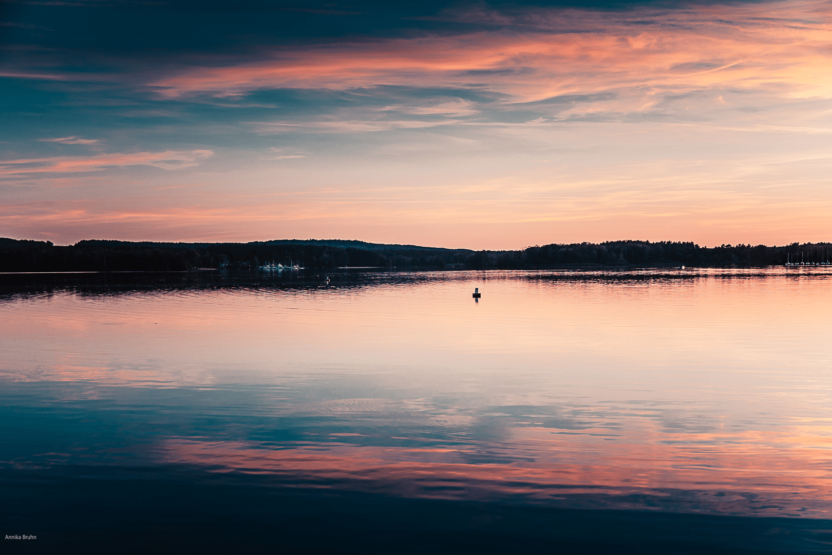 Sonnenuntergang über den Brombachsee